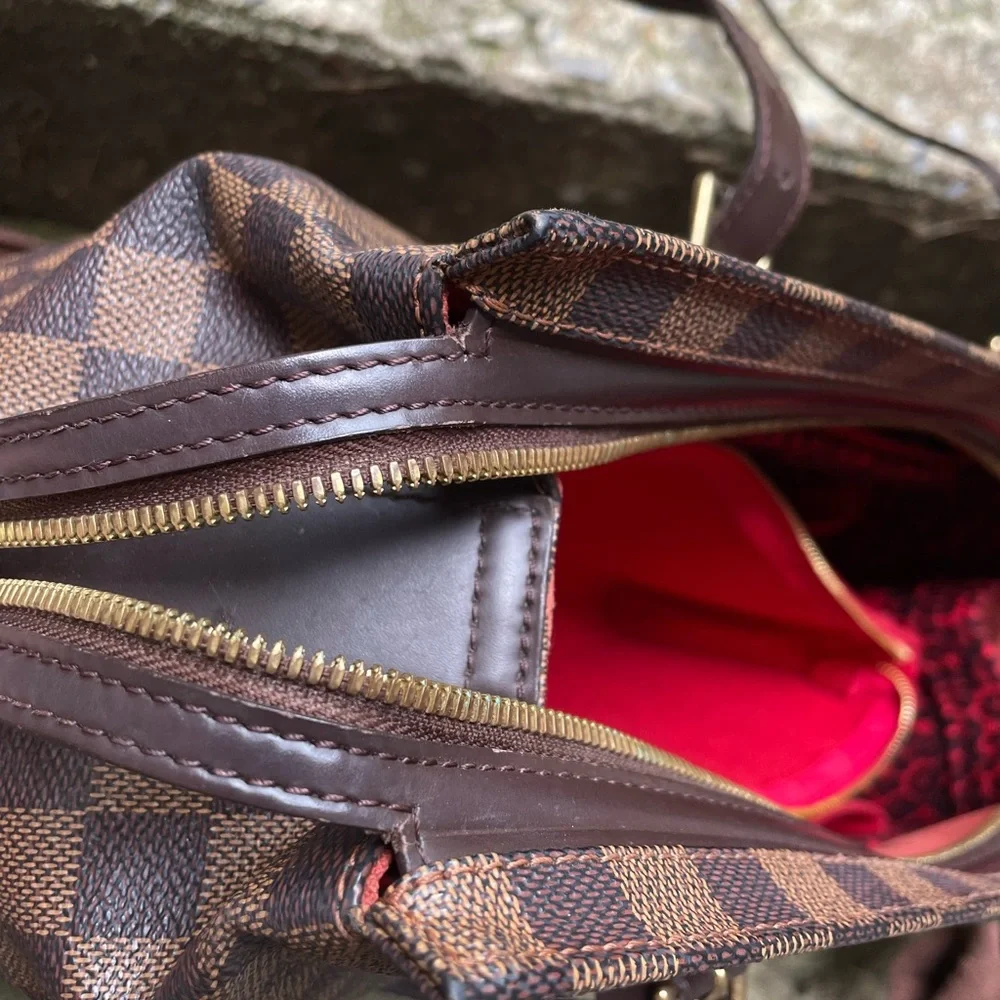 Louis Vuitton Brown Checkered Tote - Picture 9 of 16